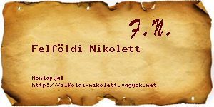 Felföldi Nikolett névjegykártya