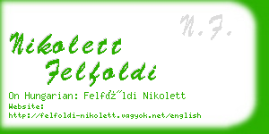 nikolett felfoldi business card